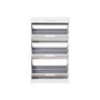 Hanah Home Zapatero Shc-431-Dd-1 Blanco y Diamante